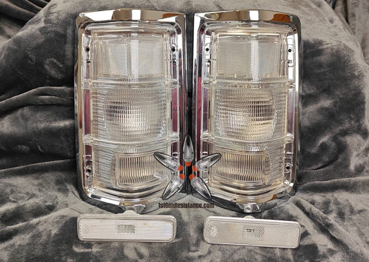 Tail lights Chrome and Clear with Clear side markers
