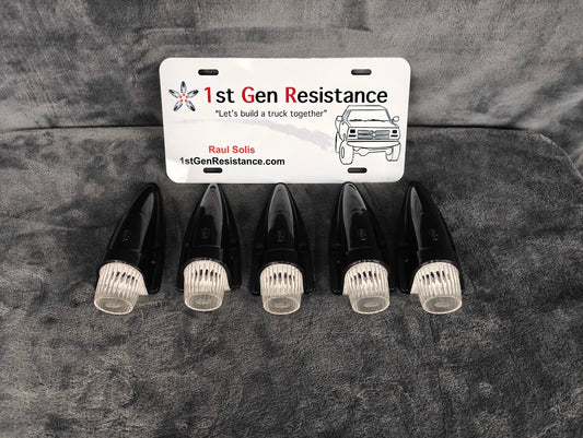 Cab Lights Black and Clear