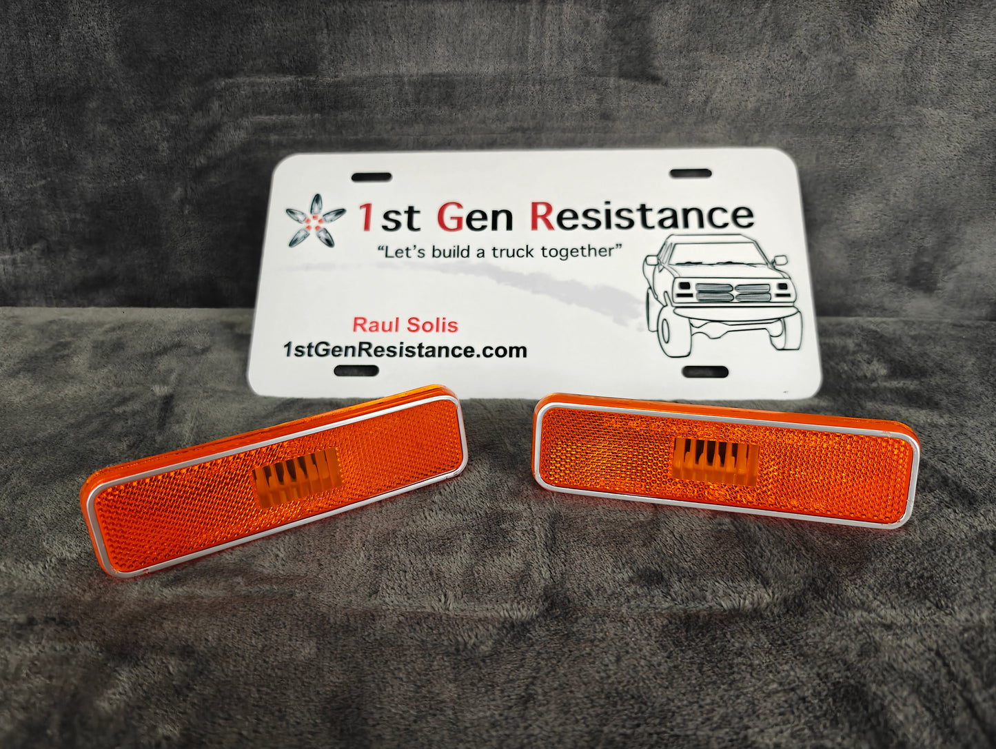 Front Side Fender Marker Lights Amber 1981-1993