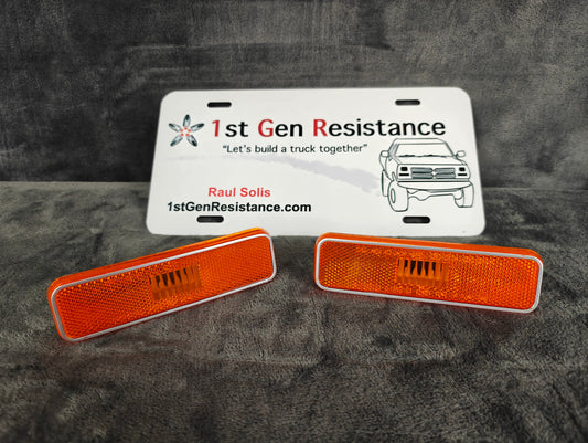 Front Side Fender Marker Lights Amber 1981-1993