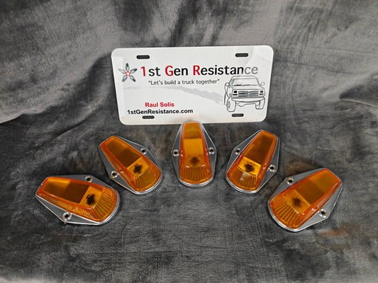 Ford Amber Chrome Cab Lights 1973-1997