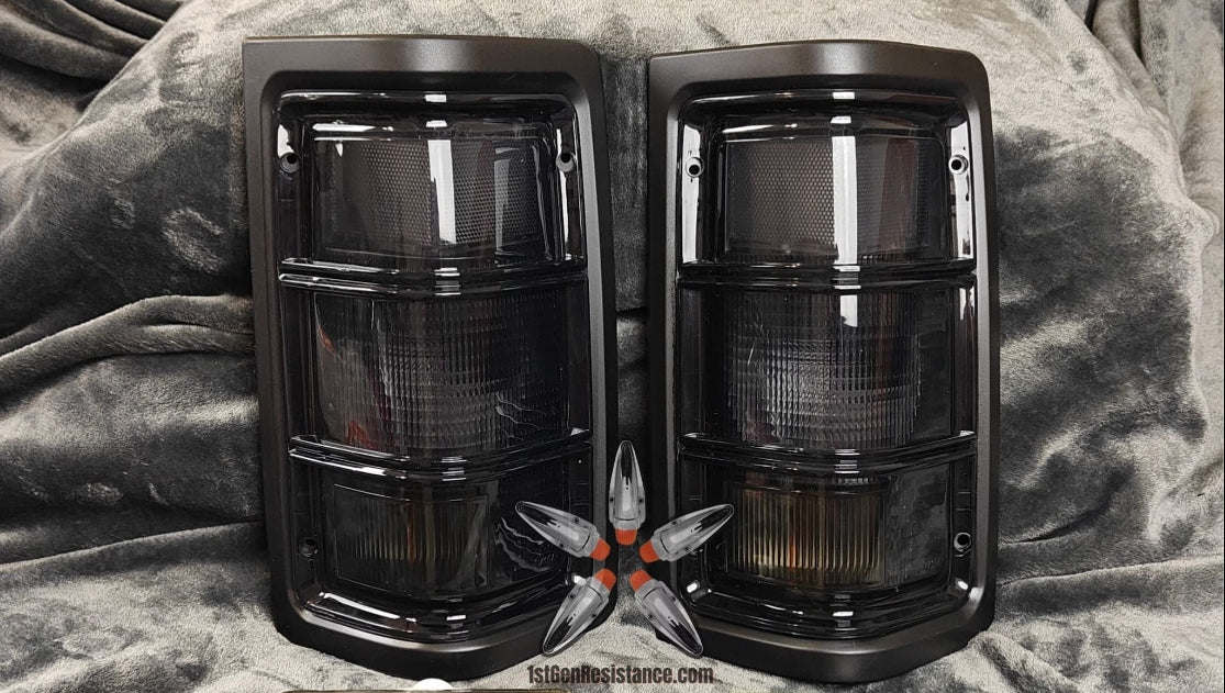 ⚡ FLASH SALE ⚡ Black and Smoked Tail Lights 1981-1993 Dodge
