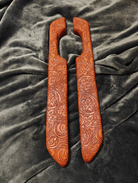 Arm Rest Embossed Faux Leather Brown 1987-1993