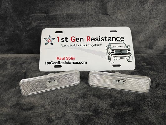 Front Side Fender Marker Lights Clear 1981-1993