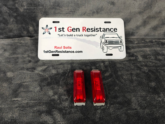 Dually Fender Red Marker Lights